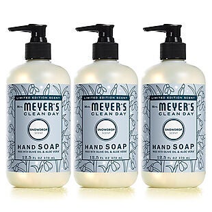 3pk Mrs. Meyer's Snowdrop Hand Soap $11