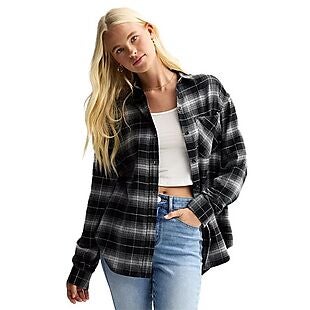 Oversized Boyfriend Flannel Shirt $16