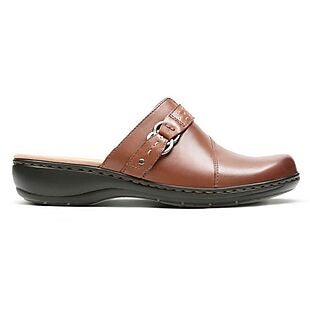 clarks leather mules