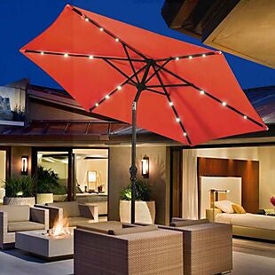 9' Solar Patio Umbrella $70 Shipped