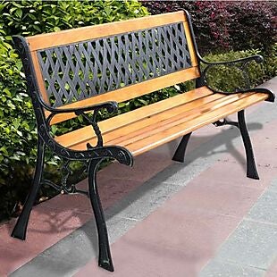 Cast-Iron Patio Bench $100 Shipped