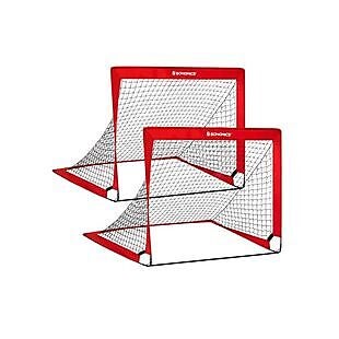 2 Kids' Folding Soccer Goals $27 Shipped