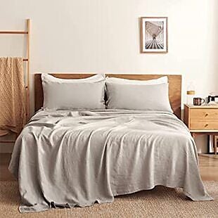 3pc Twin Linen Sheet Set $66 Shipped