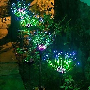 2pk Solar Firework Garden Lights $16