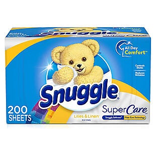 200-Count Box of Snuggle Dryer Sheets $4