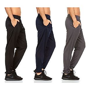 3pk Men's Quick-Dry Joggers $23 Shipped