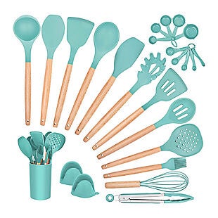 25pc Silicone Cooking Utensils Set $18