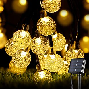 25' Solar Crystal Ball String Lights $7