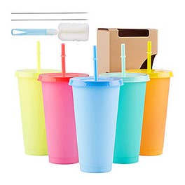 5pk Reusable Color-Changing Tumblers $10