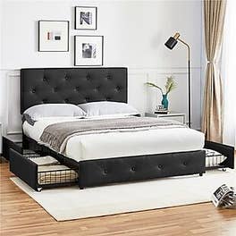 Upholstered Full Bed Frame $226 Shipped