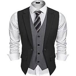 Men's Layered Waistcoat $31 Shipped