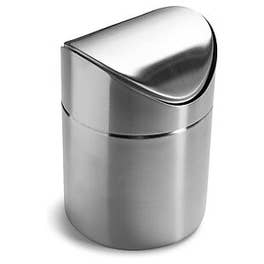 Mini Stainless Steel Trash Can $12