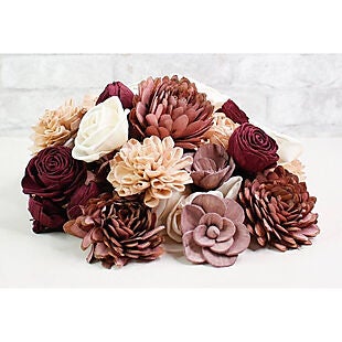 70% Off Dyed Wood Flowers