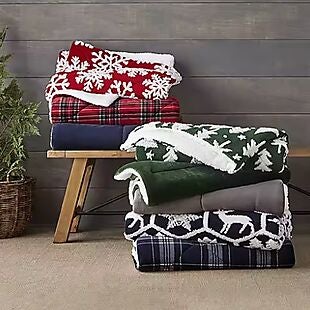 Mink-to-Sherpa Holiday Throws $15