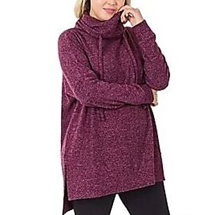Plus-Size Cowl-Neck Sweater $15 Shipped