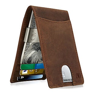 Leather Money Clip Wallet $22 Shipped