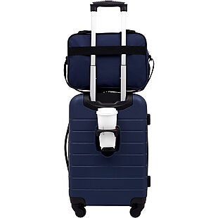 Luggage Set with Cupholder & USB Port $54