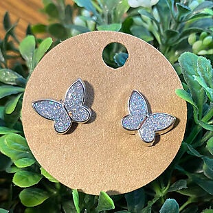 Glitter Butterfly Earrings $8 Shipped