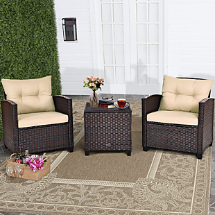 3pc Cushioned Patio Chat Set $195 Shipped