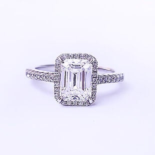 Gold-Plated Moissanite Ring $84 Shipped