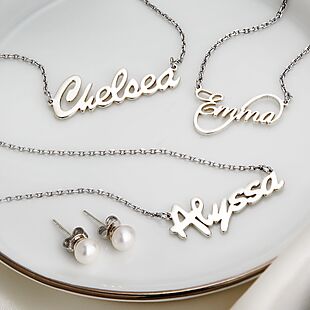 Sterling Silver Name Necklaces $20