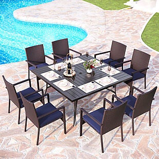 9pc Patio Dining Set $700 Shipped