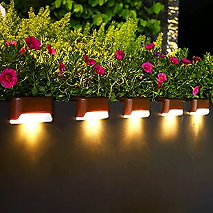 16pk Solar LED Waterproof Deck Lights $23