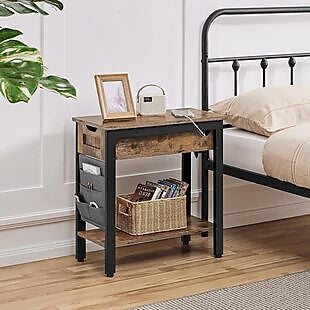 Nightstand with Power Outlets $47 Shipped
