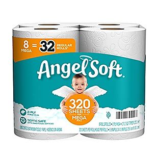 8ct Angel Soft Mega Toilet Paper Rolls $6