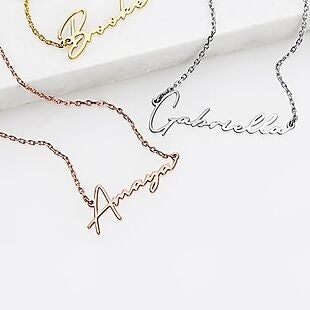 Sterling Name Necklaces + Earrings $20
