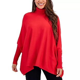 Macy's on sale poncho sweater