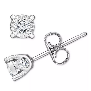 Macy's princess cut diamond on sale earrings