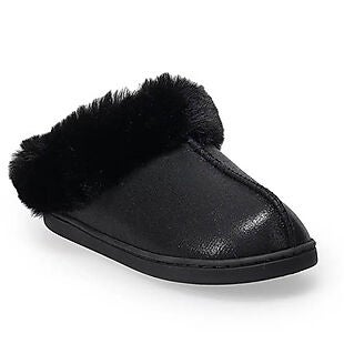 Kohl's Faux-Fur-Lined Clog Slippers $10