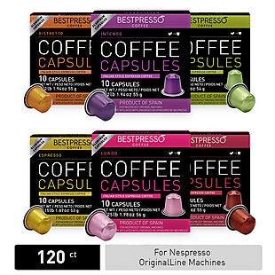 120ct Coffee Pods for Nespresso $28