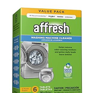 6ct Affresh Washing Machine Cleaner $10