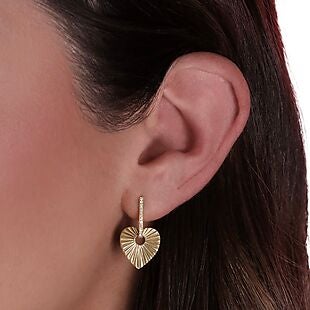 Gold-Filled Heart Earrings $13 Shipped
