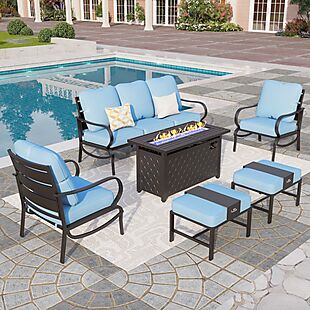 7-Seater Patio Set with Fire Pit $1,020