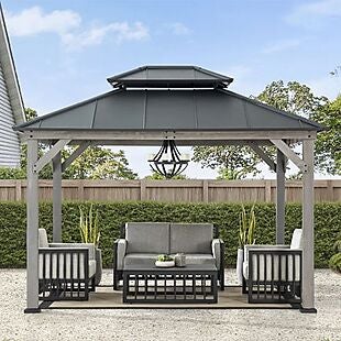 Solid Wood Gazebo with Steel Roof $1,449