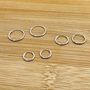 3pk Sterling Silver Hoops $16 Shipped