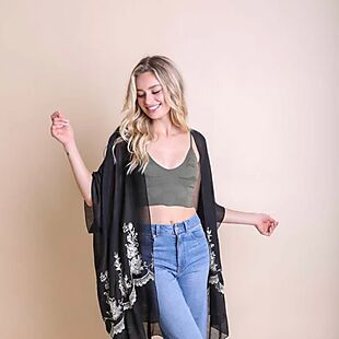 Women's Embroidered Wrap $17 Shipped