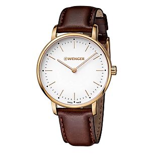 Wenger Leather Watch $19 Shipped