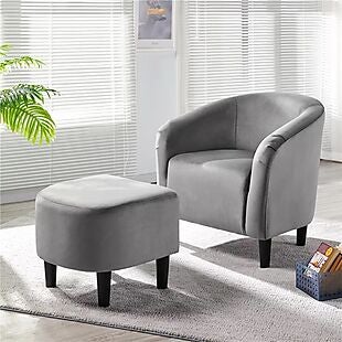 Accent Chair with Ottoman $102 Shipped