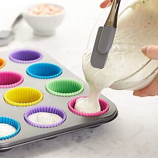 36pk Silicone Baking Cups $14 Shipped