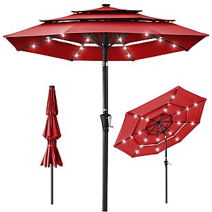 10' LED Patio Umbrella $100 Shipped