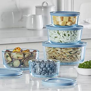 Pyrex Tinted Glass Food Storage Set $28