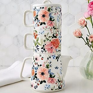Macy's Floral Teapot Set $32 Shipped