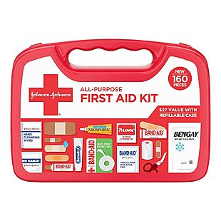 160pc Johnson & Johnson First Aid Kit $18