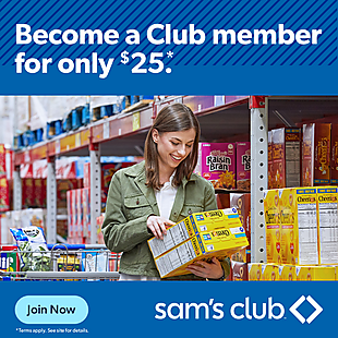 Sam's Club 1-Year Membership $25