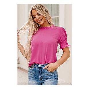 Puff-Sleeve Blouse $20 Shipped