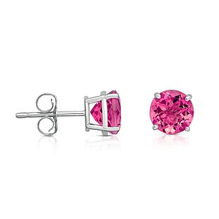 Silver & Pink Stud Earrings $14 Shipped